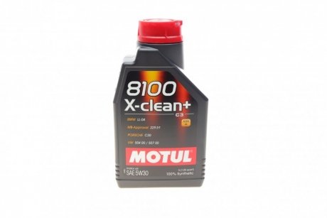 Масло моторное 8100 X-Clean+ 5W30 1л (106376) MOTUL 854711 (фото 1)