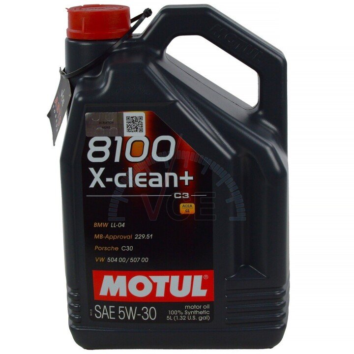 Моторна олива 8100 X-clean+ 5W30 5л MOTUL 854751 (фото 1)