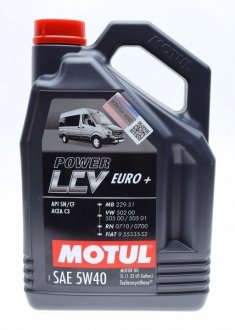 Масло моторное Power LCV Euro+ 5W40, 5л (106132) MOTUL 872151 (фото 1)
