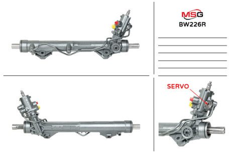 Рулевая рейка с ГПК восстановлена BMW 5 E60-61 03-10 MSG BW226R (фото 1)