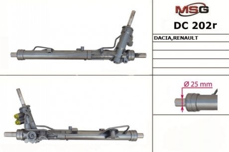 Рульова рейка з ГПК відновлена DACIA Duster 2010-,RENAULT Duster 2010- MSG DC202R (фото 1)