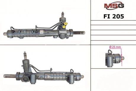 Рульова рейка з ГПК нова FIAT DOBLO (119) 01-,DOBLO Cargo (223) 01- MSG FI205