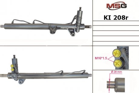 Рулевая рейка с ГПК восстановлена KIA SORENTO I (JC) 02-09 MSG KI208R