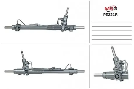 Рулевая рейка с гпк восстановлена MSG PE221R
