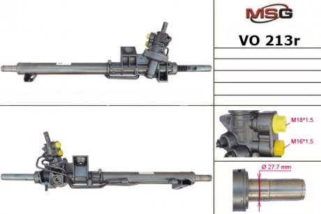 Рулевая рейка с ГПК восстановлена VOLVO S60 00-10, S80 I (TS, XY) 98-06, V70 II (SW, P80_) 00-07, XC70 CROSS COUNTRY MSG VO213R (фото 1)