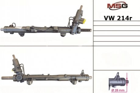 Рулевая рейка с ГПК восстановлена VW MULTIVAN 03-VW TRANSPORTER V 03- MSG VW214R (фото 1)