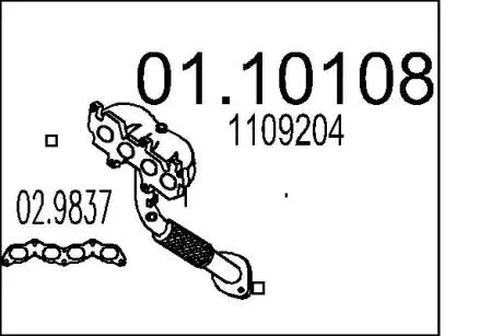 Труба выхлопного газа MTS 01.10108