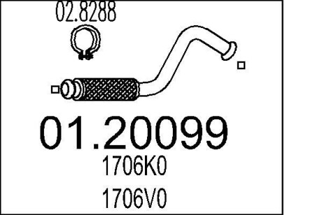 Труба вихлопного газу MTS 01.20099