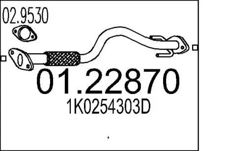 Труба выхлопного газа MTS 0122870