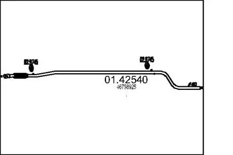 Труба выхлопного газа MTS 0142540