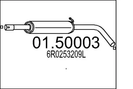 Глушитель vag fabia/a1/polo/ibiza 1.2tsi 10- MTS 0150003