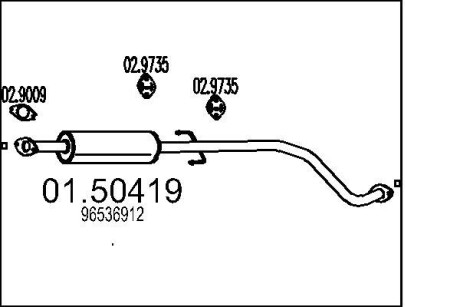 Глушник вихлопних газів MTS 01.50419