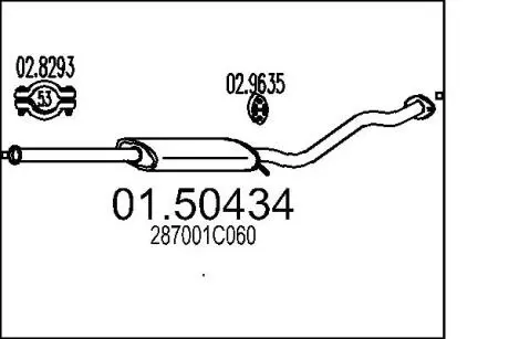 Глушитель выхлопных газов MTS 01.50434
