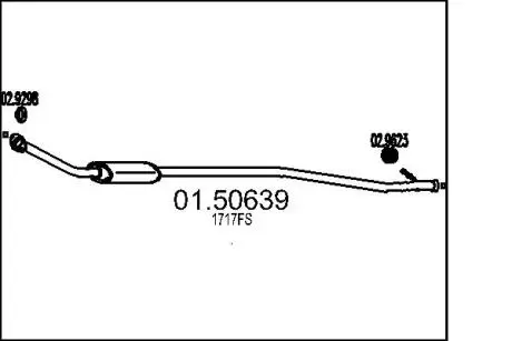 Глушник системи випуску (середній) MTS 0150639