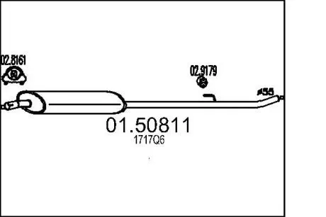 Глушитель scudo 2,0.. MTS 0150811