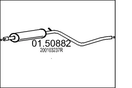 Глушитель DUSTER 1.6I 16V 2.. MTS 0150882