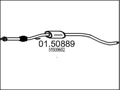 Глушитель fiat 500 MTS 0150889