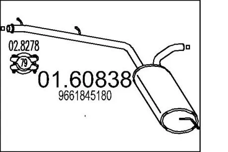 Глушитель выхлопных газов MTS 01.60838