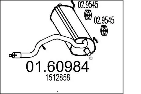 Глушитель выхлопных газов (конечный) MTS 0160984