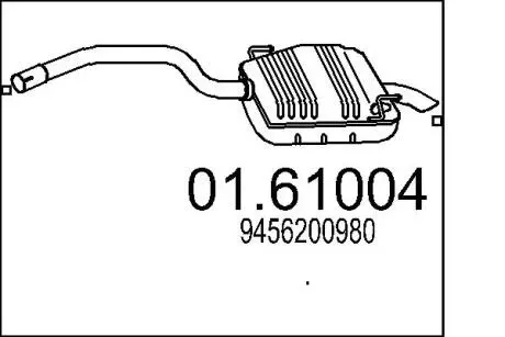 Труба выхлопная MTS 0161004