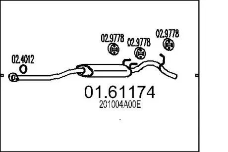 Глушник вихлопних газів (кінцевий) MTS 0161174