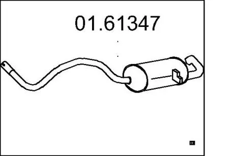 Труба выхлопная кос. megane ii 02-owalny MTS 0161347