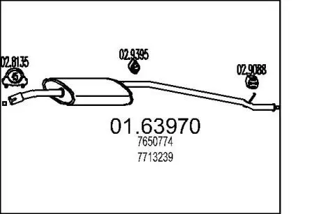 Глушник вихлопних газів (кінцевий) MTS 0163970