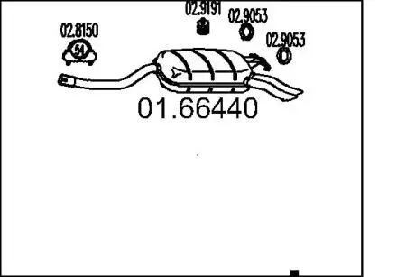 Глушник вихлопних газів (кінцевий) MTS 0166440