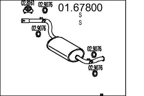 Глушитель выхлопных газов (конечный) MTS 0167800