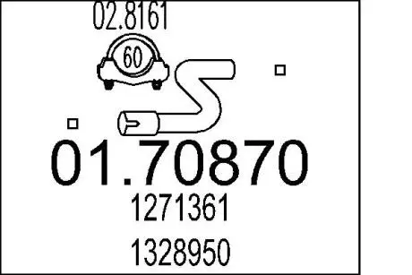 Труба выхлопного газа MTS 01.70870