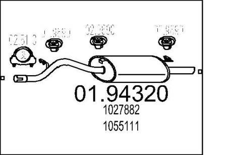 Глушитель выхлопных газов MTS 01.94320