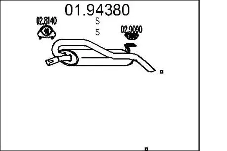 Глушитель выхлопных газов (конечный) MTS 0194380