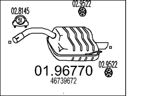 Глушитель выхлопных газов MTS 0196770