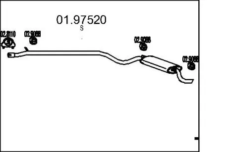 Глушитель выхлопных газов (конечный) MTS 0197520