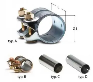Муфта выхлопной системы (тип а; внутр. диаметр – 55,5 мм, длина – 95 мм) MTS 02.8366