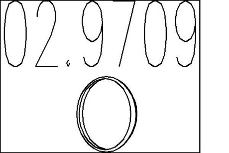 Прокладка, труба вихлопного газу MTS 02.9709