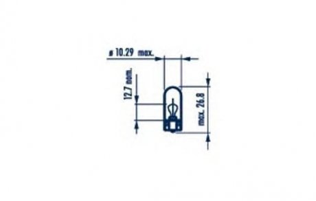 Автолампа w2,2w w2,1x9,5d 2,2w прозора NARVA 17059