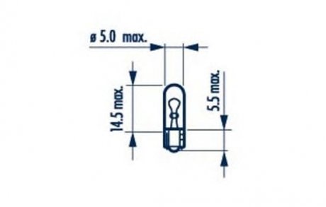 Автолампа w2,3w w2x4,6d 2,3w прозрачная NARVA 17073