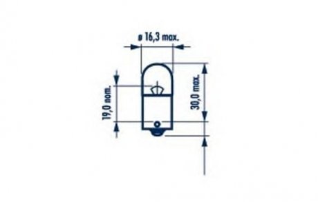 Автолампа r10w ba15s 10 w прозора NARVA 17326