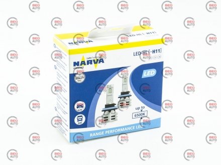 Лампа светодиодная led h11 12/24v range performance 24w 6500k (комплект) NARVA 18048 (фото 1)