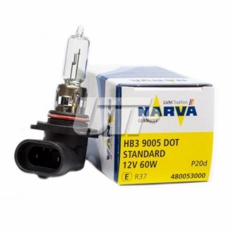 Автолампа hb3 p20d 60 w прозрачная NARVA 48005