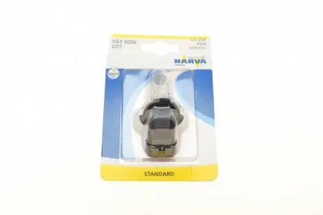 Автолампа hb4/9006 12v 51w p22d haloger (american types) (blister) NARVA 480064000