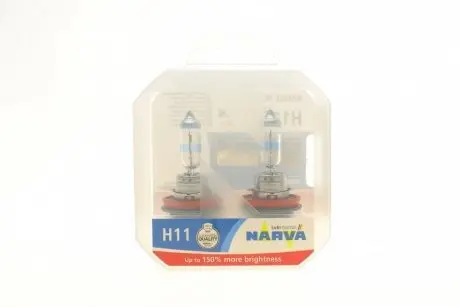 Автолампа h11 12v 55w pgj19-2 range power 150 (2 шт.) NARVA 481012100