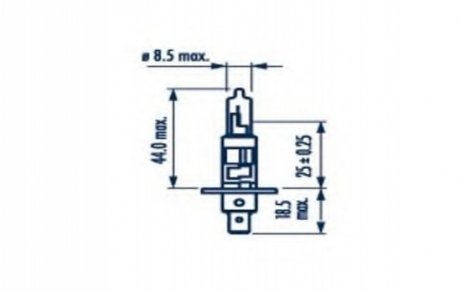 Автолампа range power 50+ h1 p14,5s 55 w прозрачная NARVA 48334