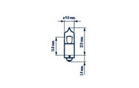 Автолампа h6w bax9s 6 w прозора NARVA 68161