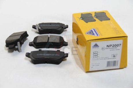 Комплект гальмівних колодок, дискове гальмо NATIONAL NP2007 (фото 1)