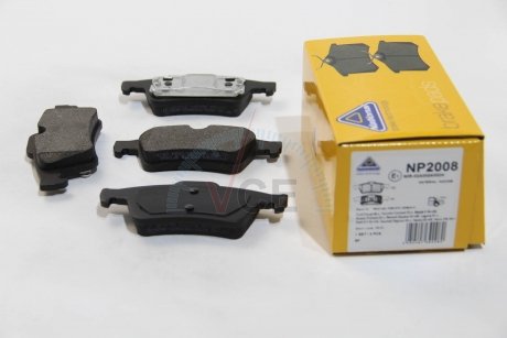 Комплект гальмівних колодок, дискове гальмо NATIONAL NP2008 (фото 1)