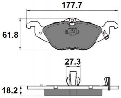 Комплект тормозных колодок, дисковый тормоз NATIONAL NP2010 (фото 1)