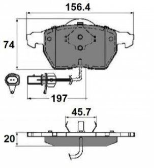 Комплект тормозных колодок, дисковый тормоз NATIONAL NP2026 (фото 1)