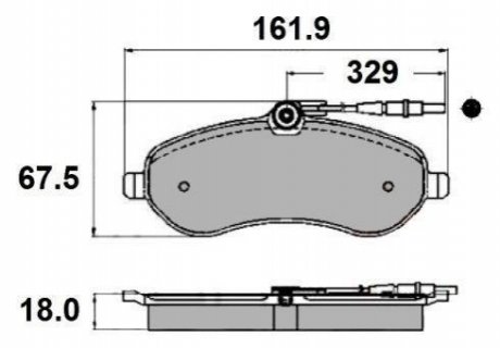 Комплект тормозных колодок, дисковый тормоз NATIONAL NP2115 (фото 1)